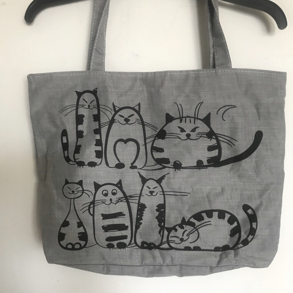 Cats Gray Tote Bag